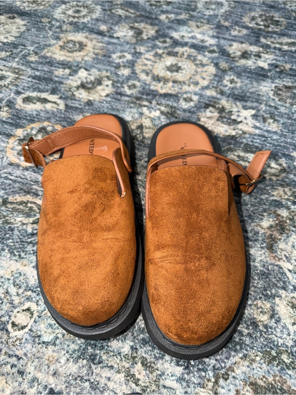 Wanted Women's Suede Slip-On Mules in Tan Brown